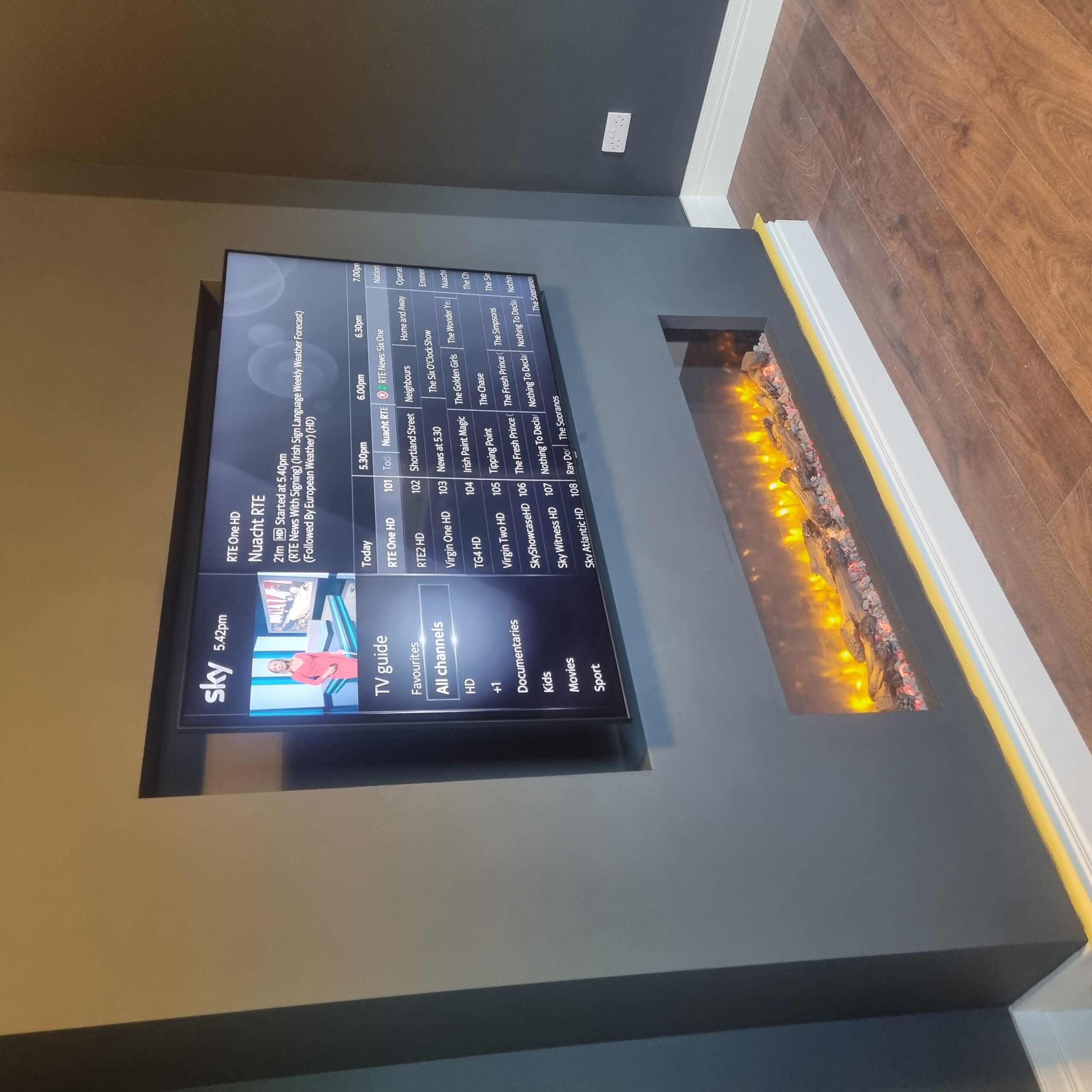 Wall mounted TV installation 4
