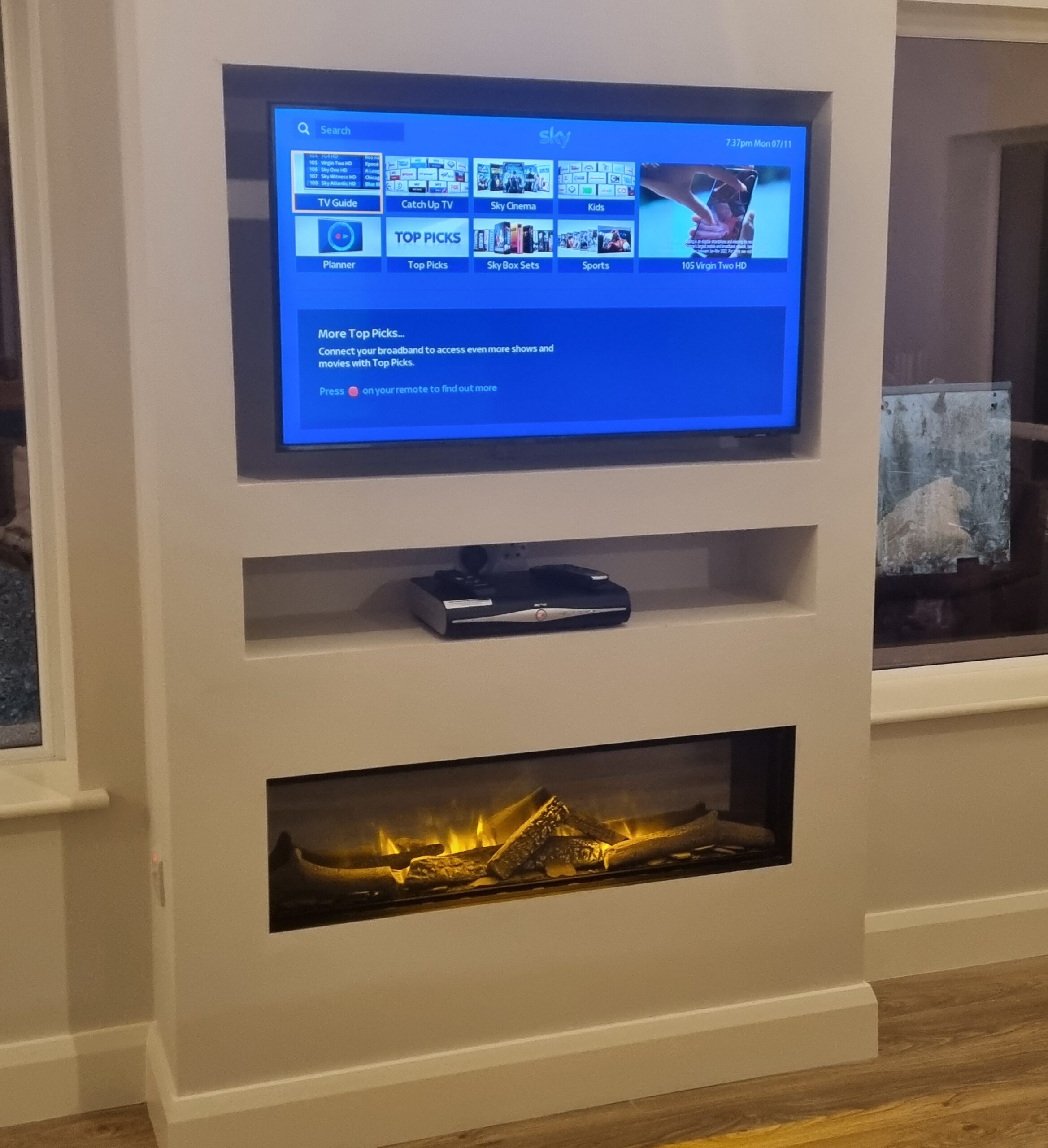 Wall mounted TV installation 5