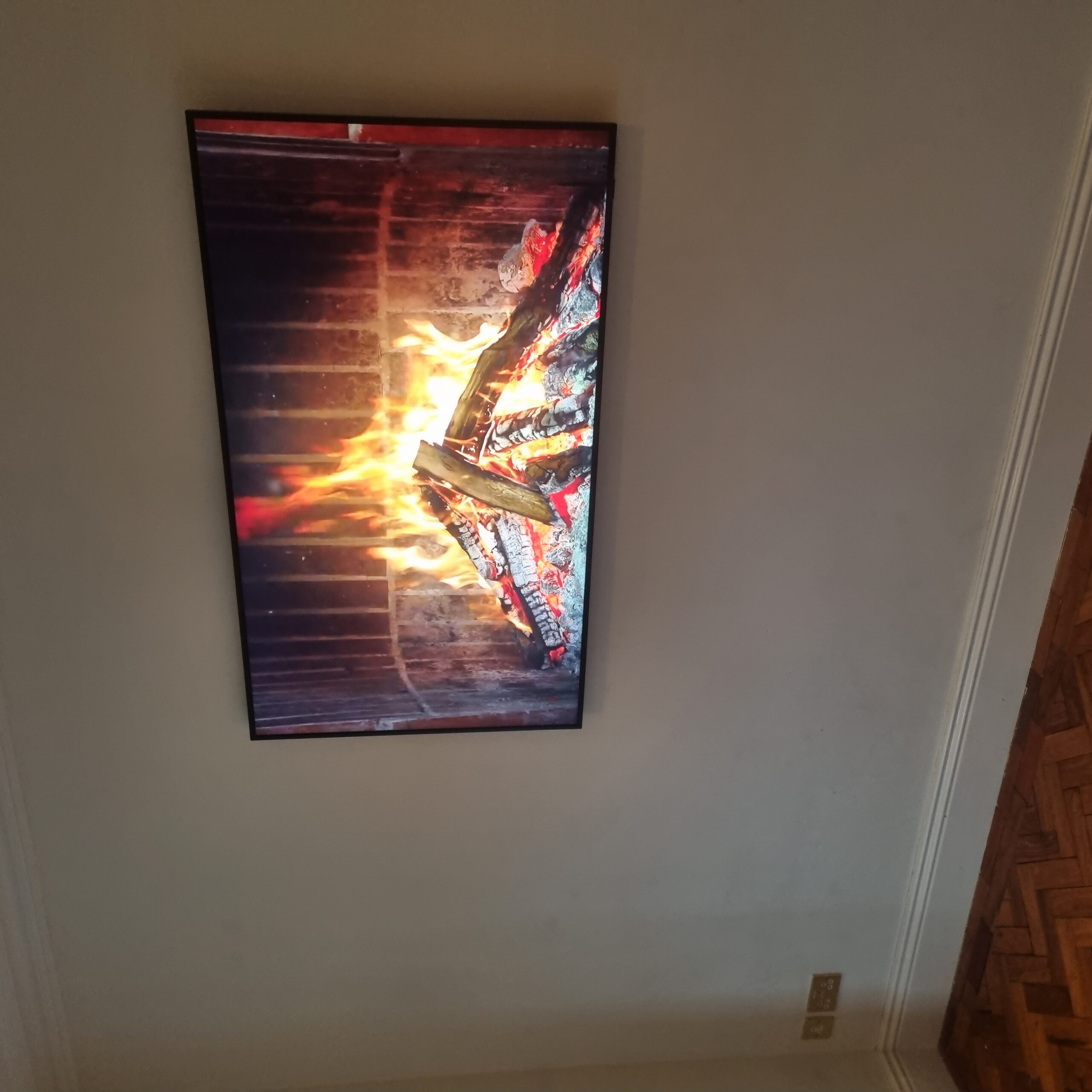 Wall mounted TV installation 9