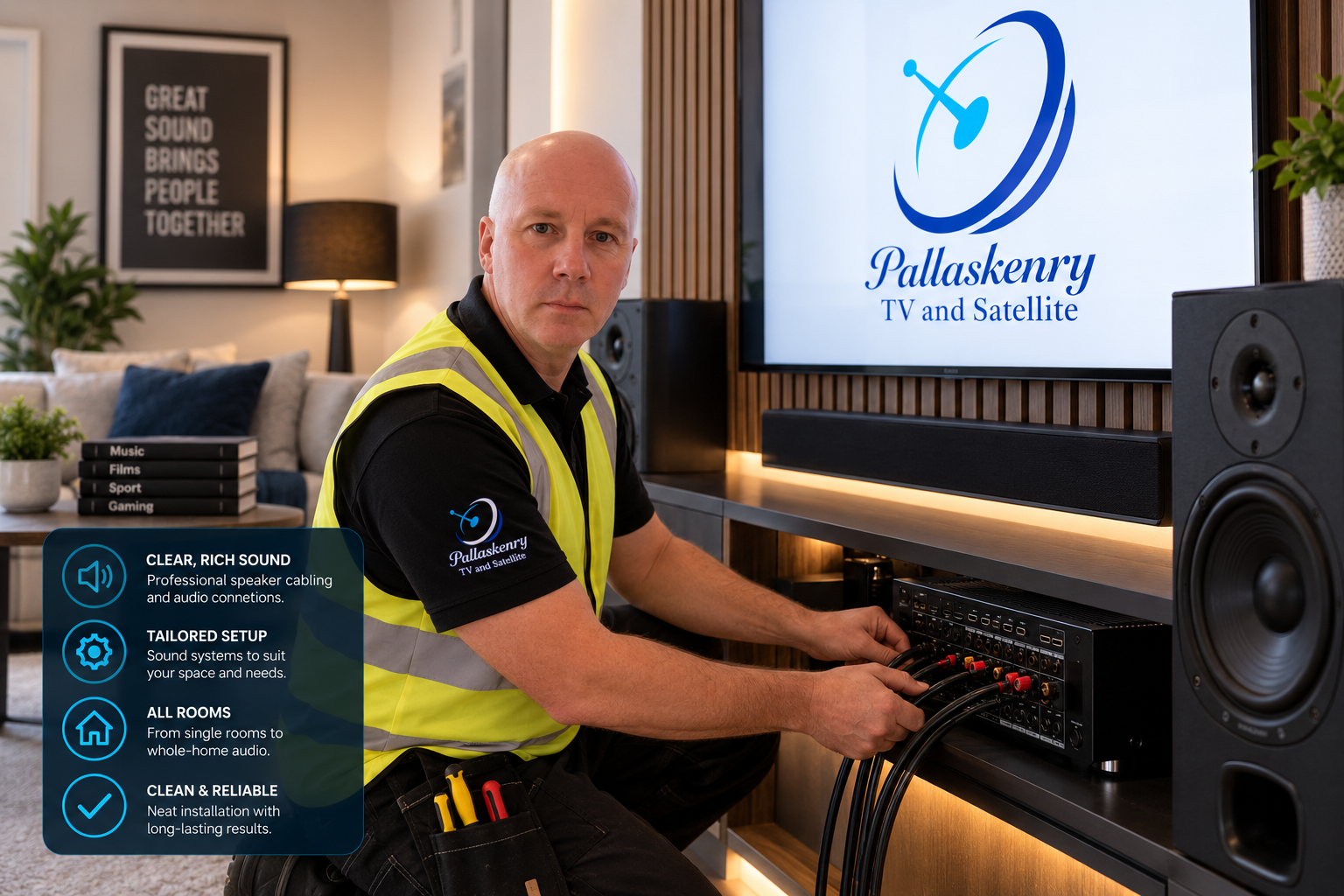 Audio cabling and sound system installation