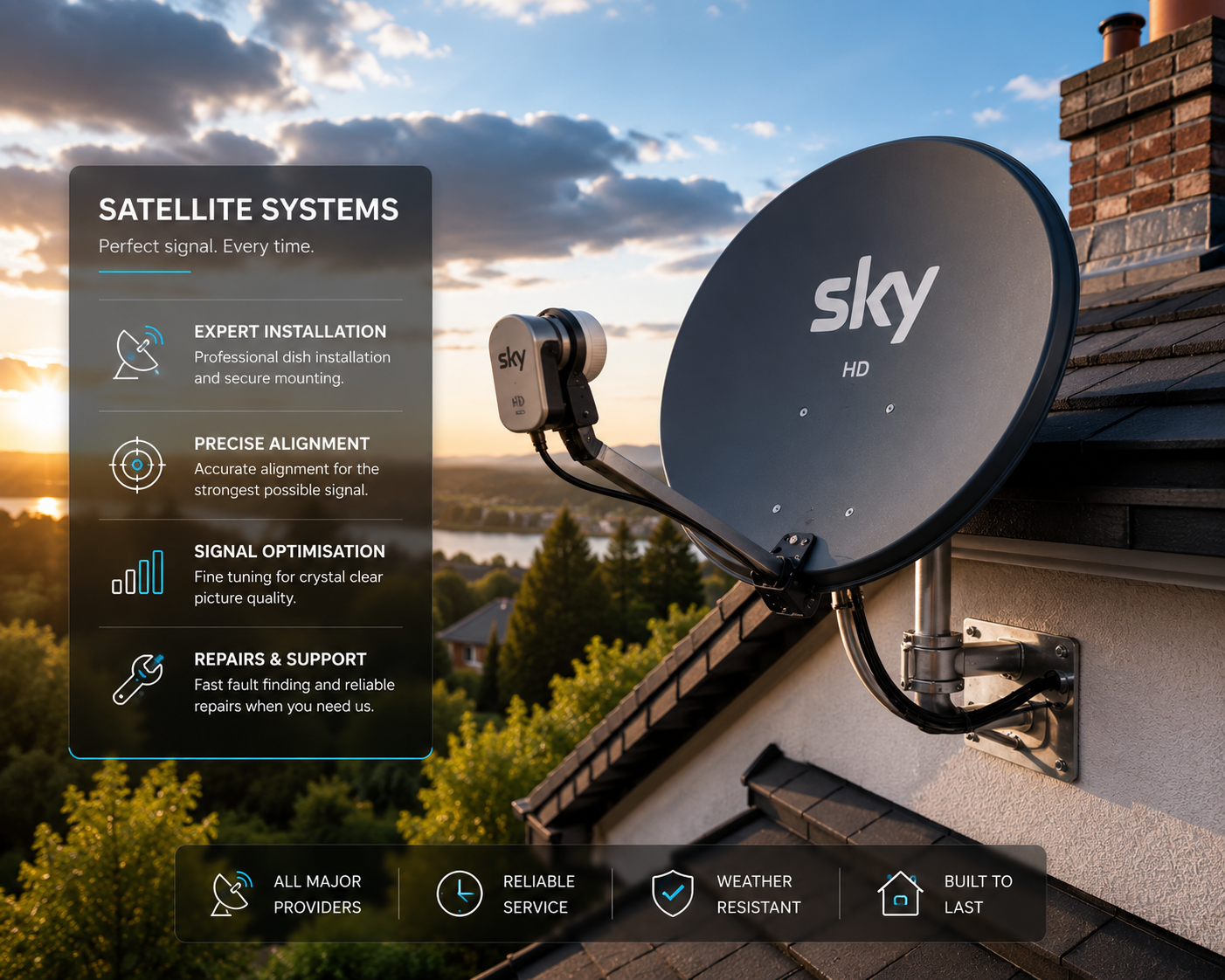 State of the art satellite systems installation